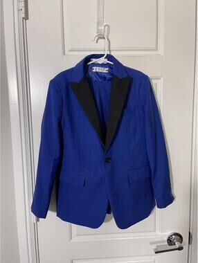 Boys Suits for Kids Size 8 Royal Blue 3 Pieces Notch Lapel K120